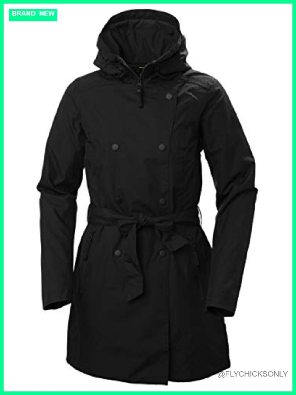 Welsey Trench Insulator Jacket Waterproof Windproof Hooded Fitted